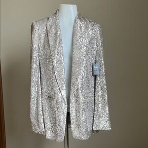 Express Sequin Boyfriend Blazer